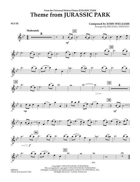 SKU MN0102931. . Flute sheet music jurassic park